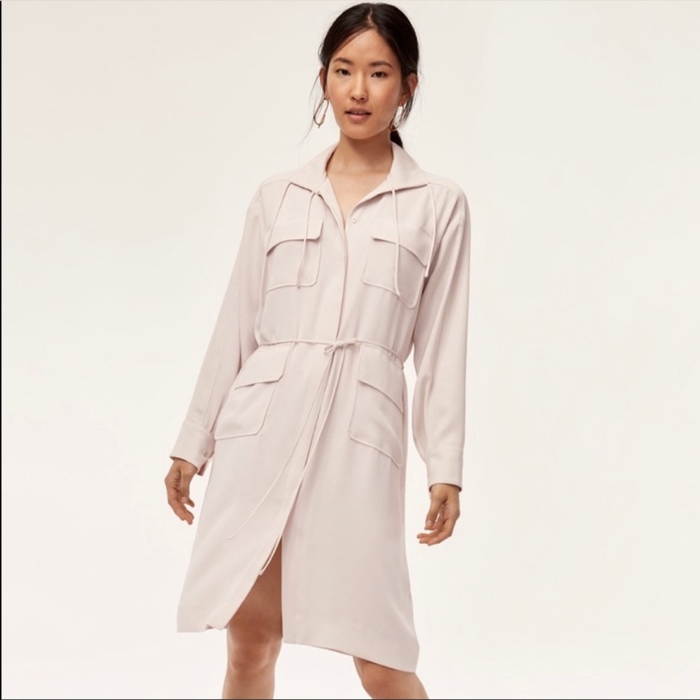 Aritzia babaton shirt dress in cream
